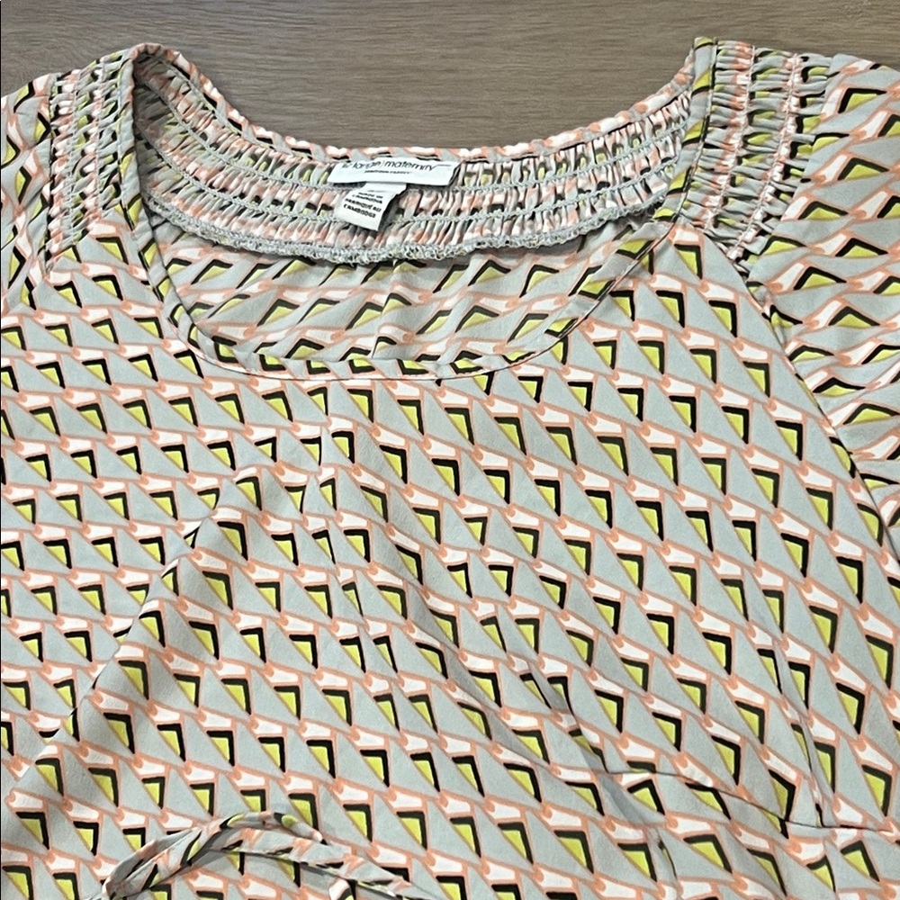 Liz Lange Maternity Dress Size Small Removable Belt Baby Girl - Picture 12 of 15